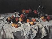 Carl Schuch Still Life with Apples, Wine-Glass and Pewter Jug Spain oil painting artist
